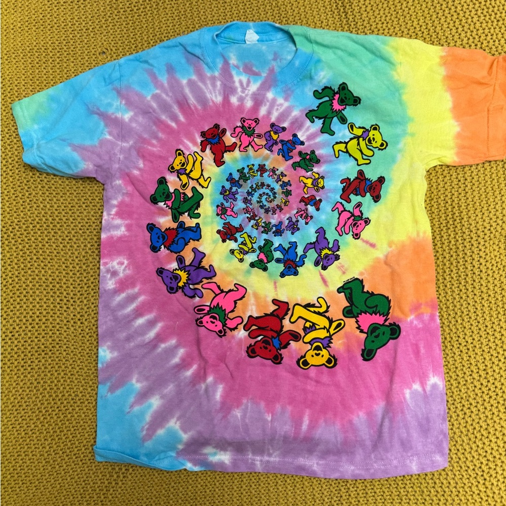 Grateful Dead Tie-Dye Kids Shirt with Dancing Bears